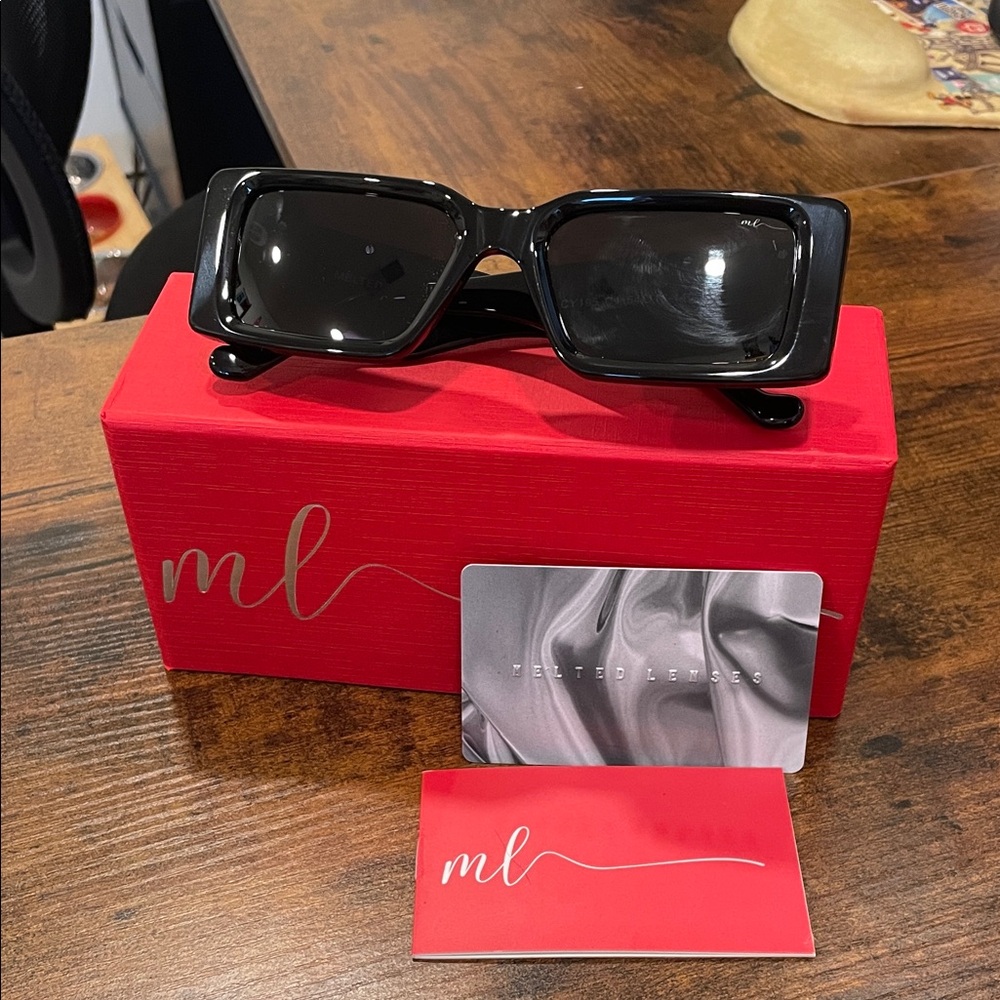Melted Lenses Classic Melt in Black Sunglasses